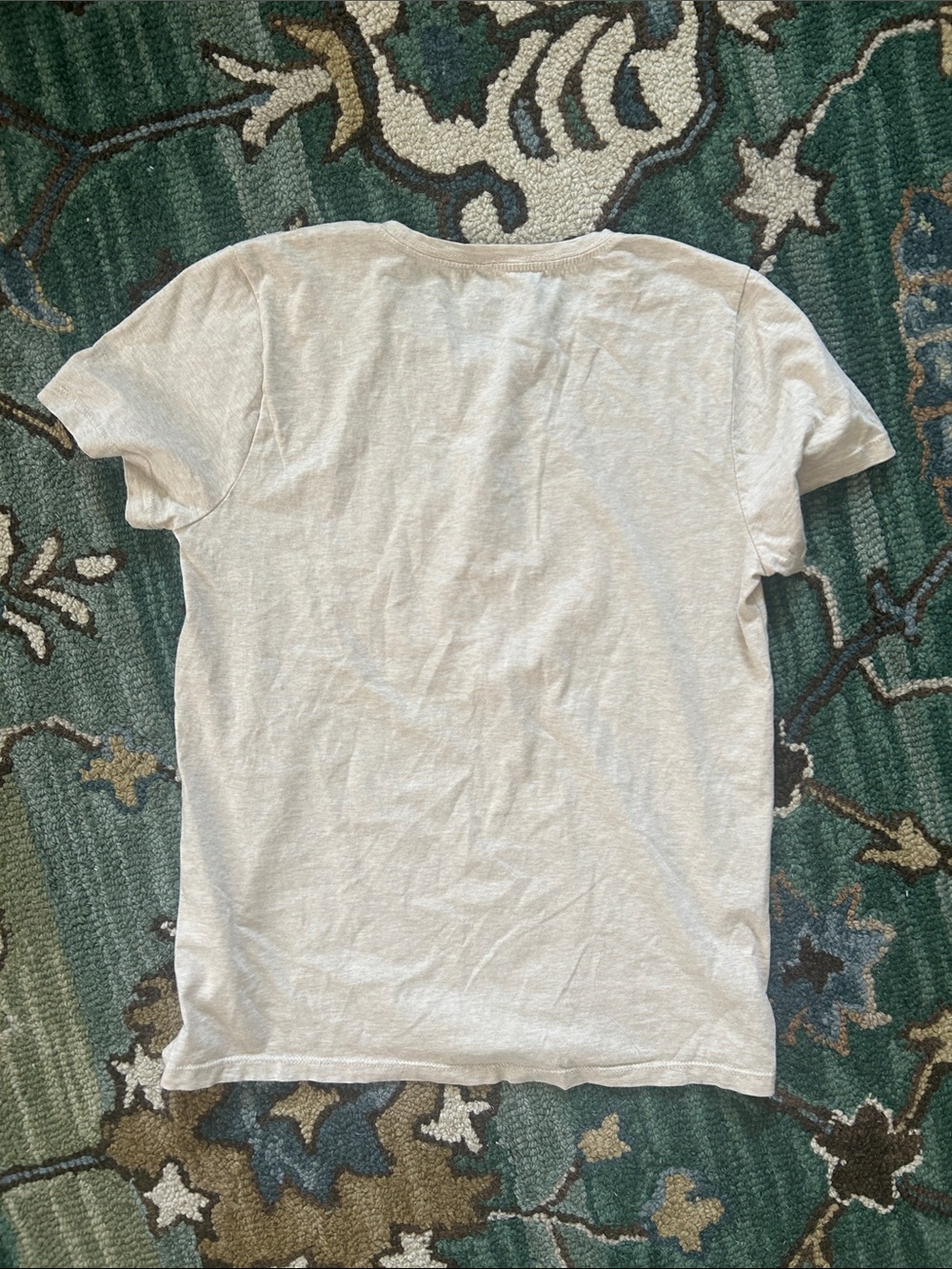 J. Crew Cream Short Sleeve Tee with Orange Pumpkin Graphic - Picture 3 of 3